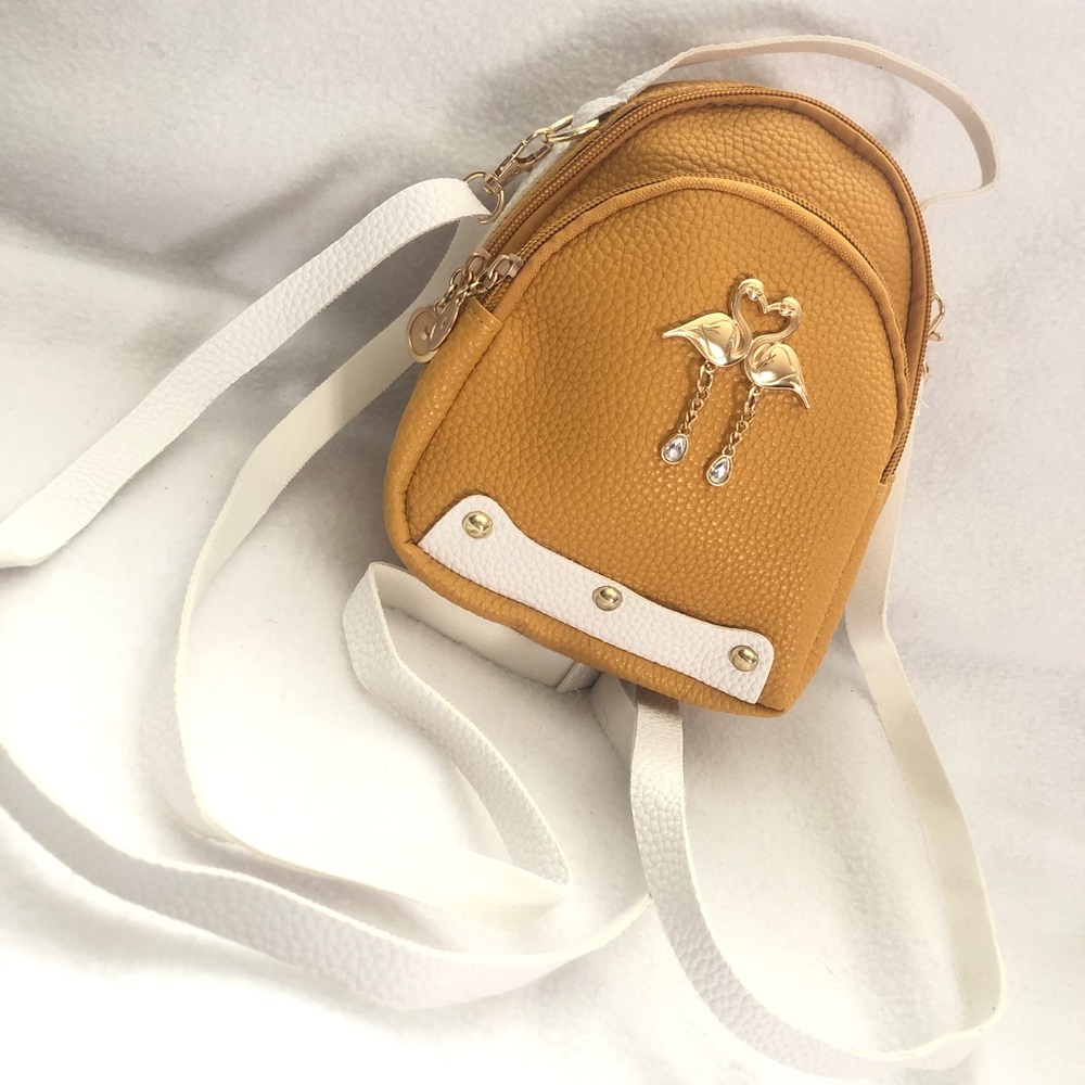 Mustard yellow mini backpack